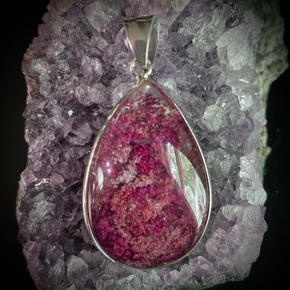 Vintage Purple Lodolite Pendant AKA Phantom Scenic Garden Quartz